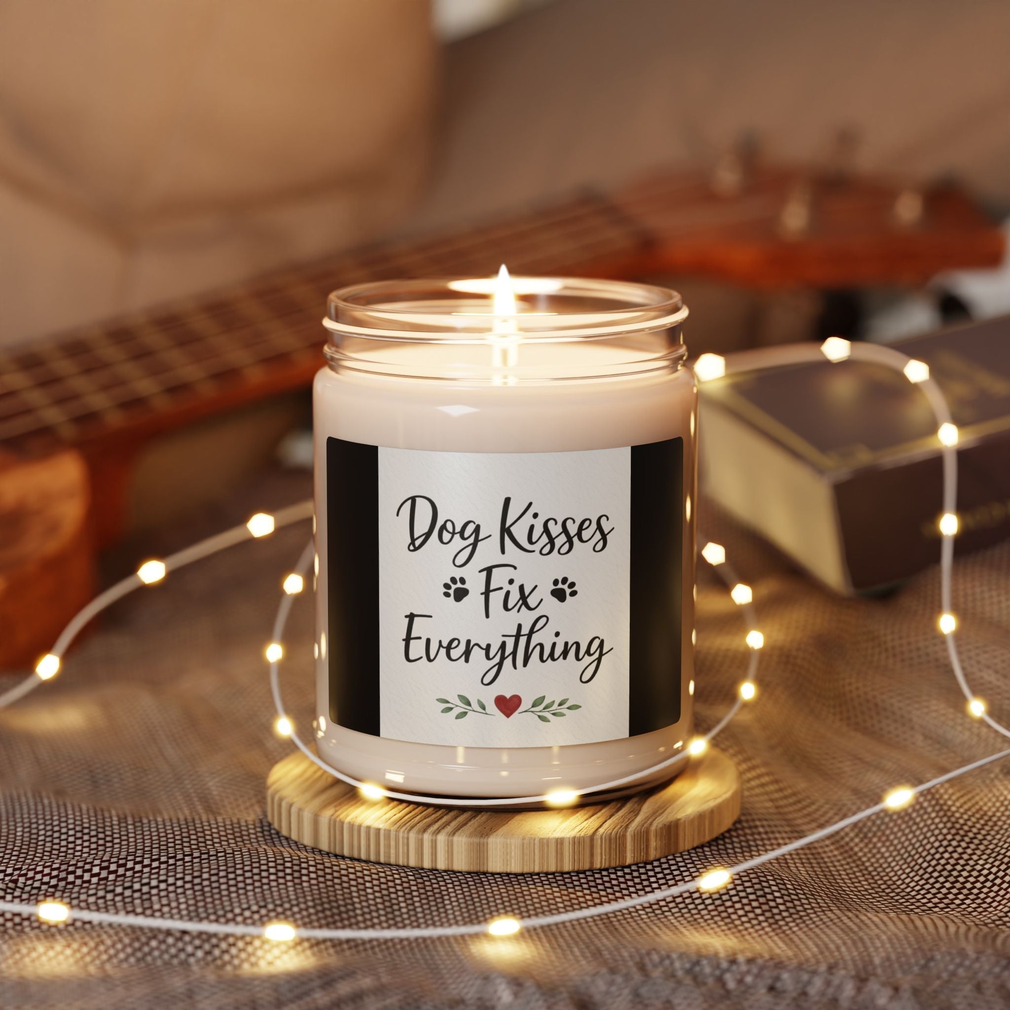 Scented Soy Candle, 9oz Dog kisses fix everything, dog lovers - Simply Glow Ohio
