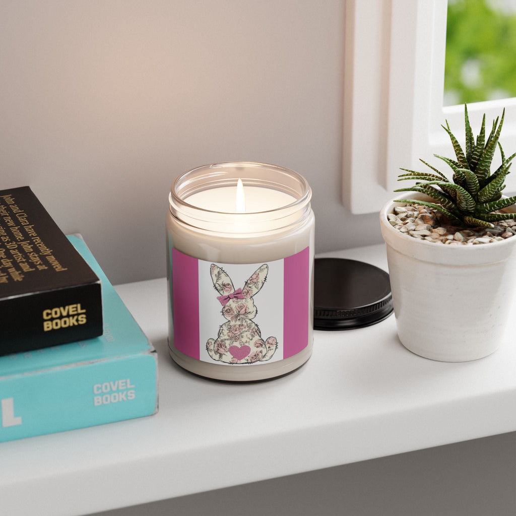 Scented Soy Candle, 9oz, Spring bunny design - Simply Glow Ohio
