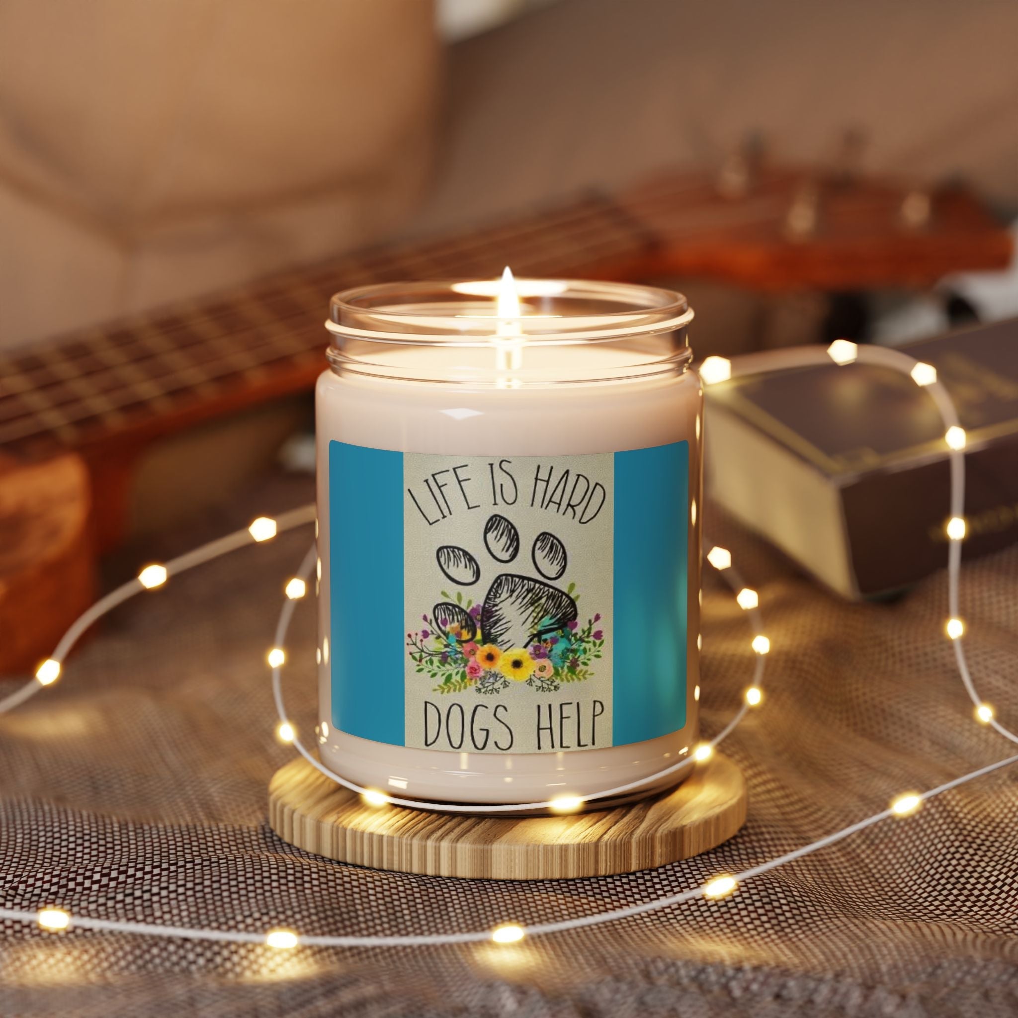 Scented Soy Candle, 9oz, Life is hard, dogs help - Simply Glow Ohio