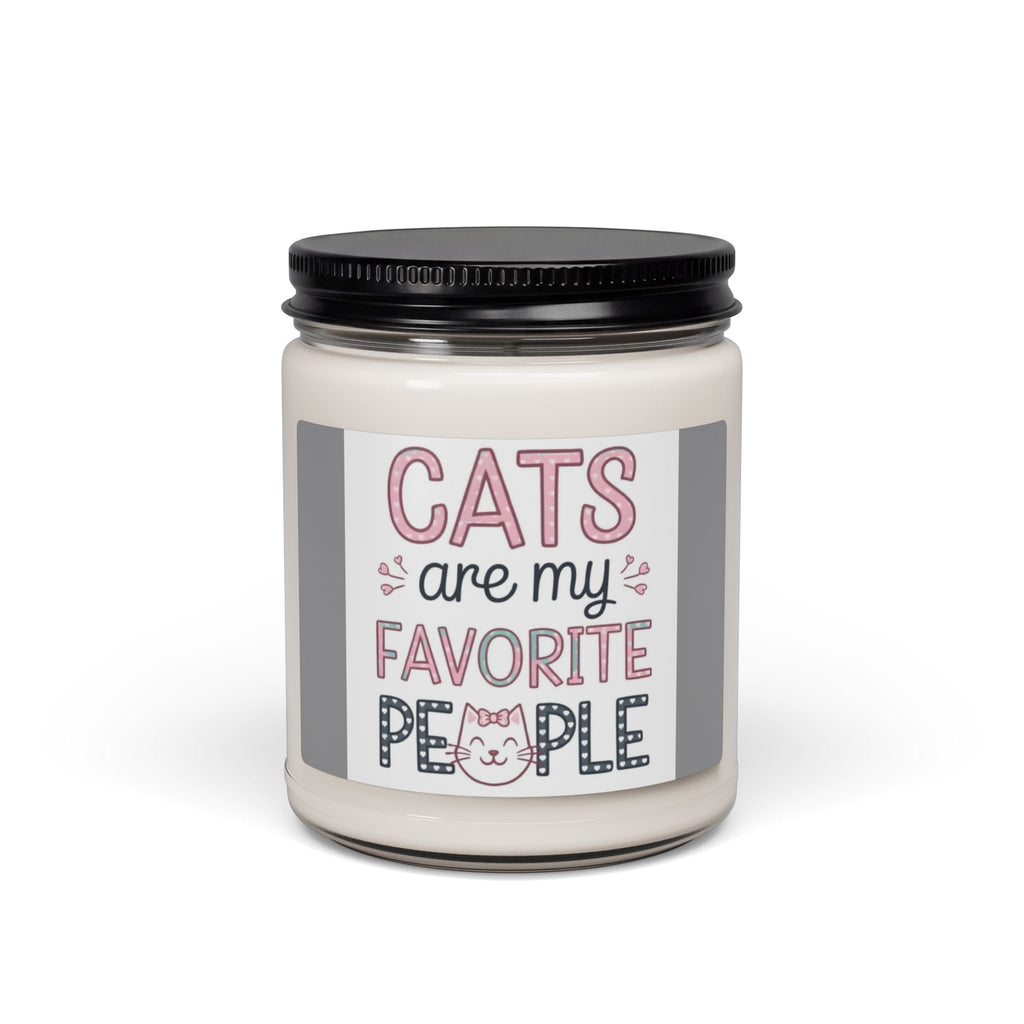 Scented Soy Candle, 9oz, Cats are my favorite people - Simply Glow Ohio