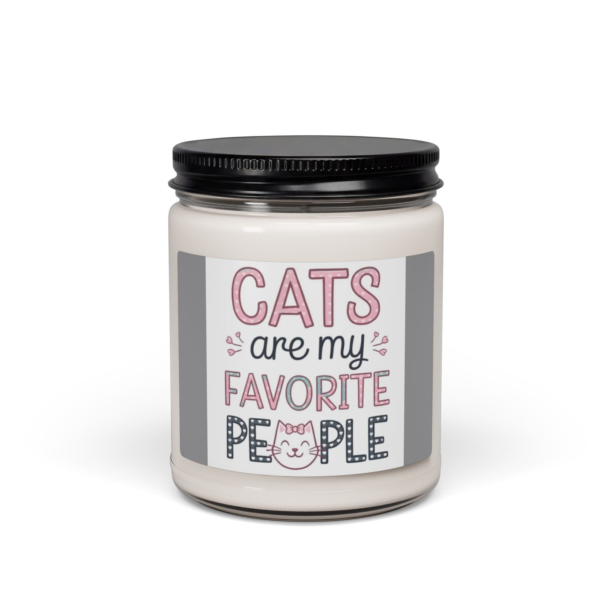 Scented Soy Candle, 9oz, Cats are my favorite people - Simply Glow Ohio