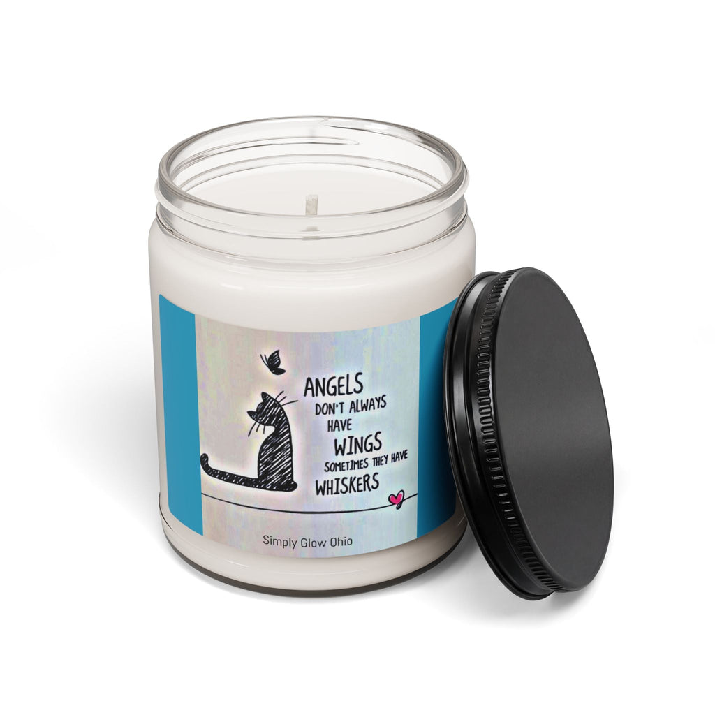 Scented Soy Candle, 9oz, Cat lovers design - Simply Glow Ohio