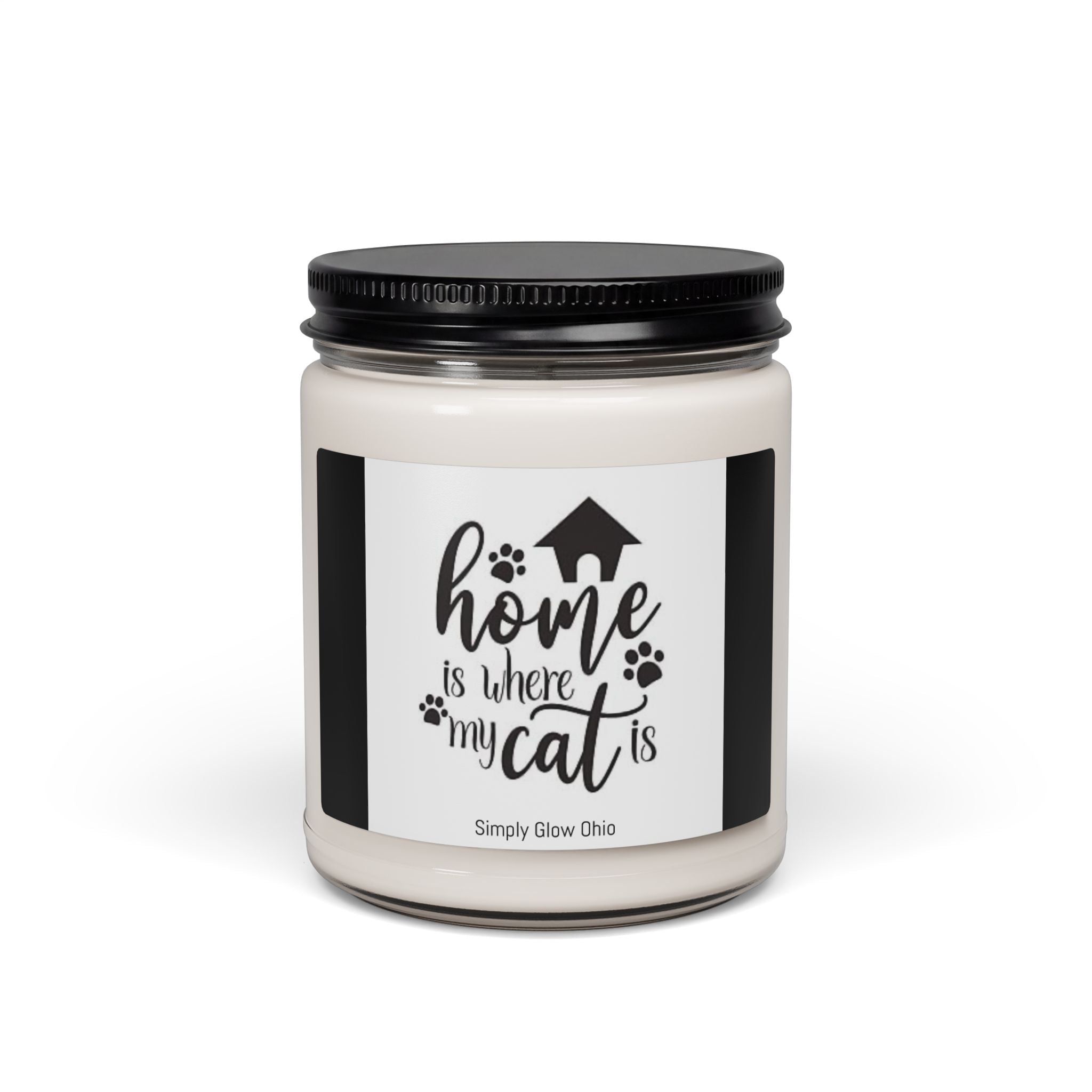 Scented Soy Candle, 9oz, Home is where my Cat is - Simply Glow Ohio