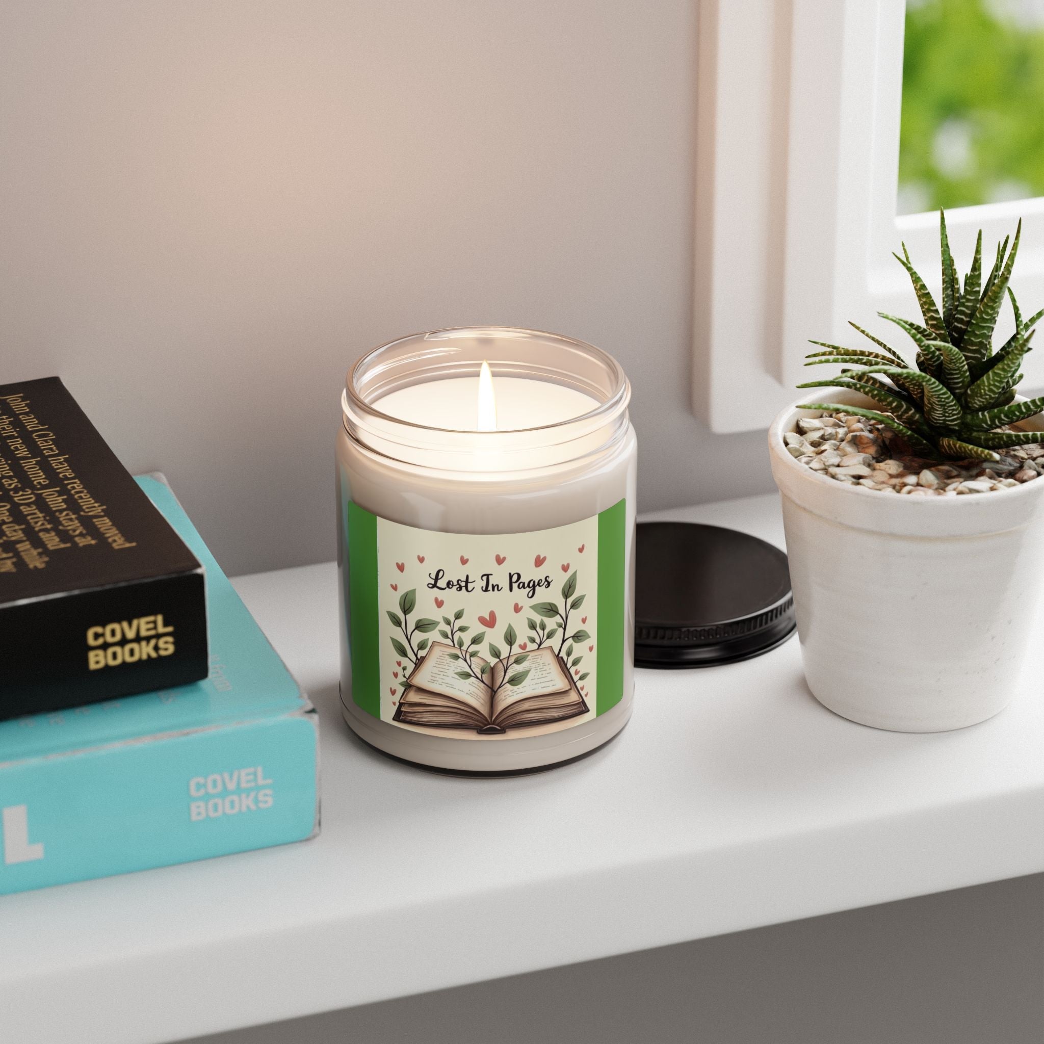 Scented Soy Candle, 9oz Lost in Pages, for book lovers - Simply Glow Ohio