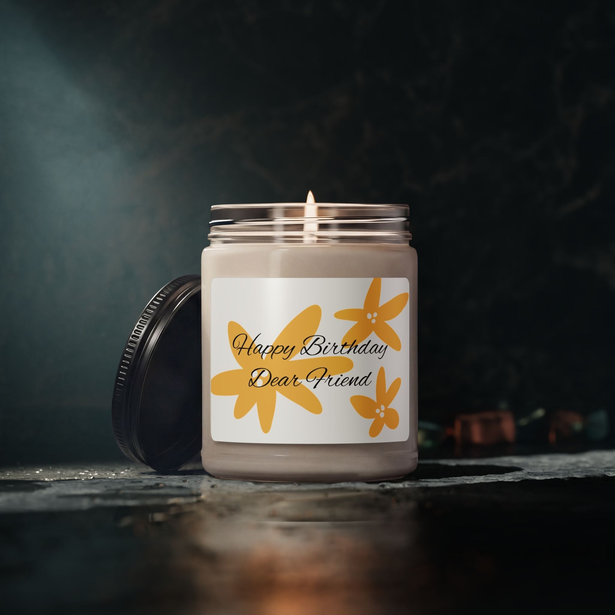 Happy Birthday Friend Candle 9 oz Soy Jar - Simply Glow Ohio