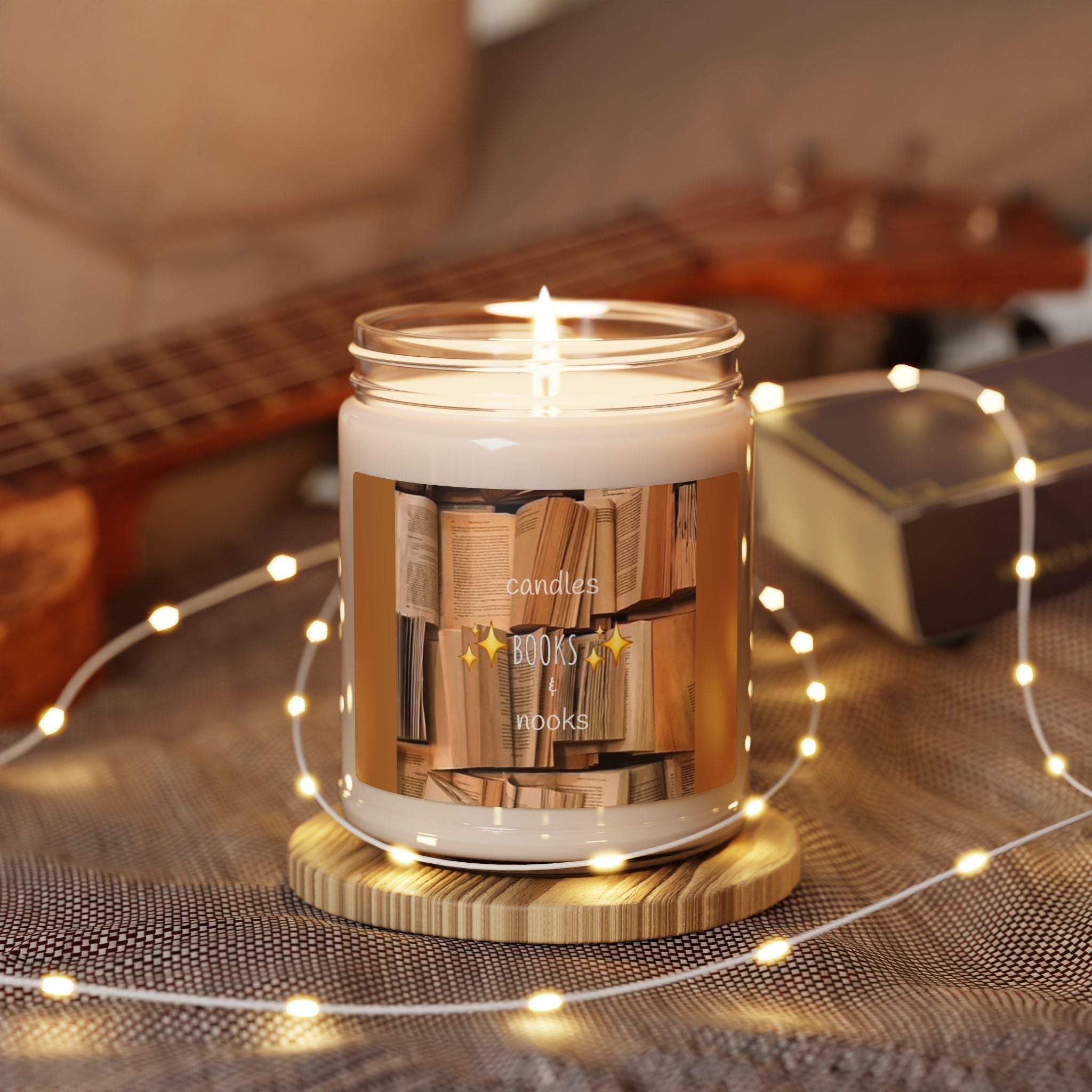 Bookshelf Aesthetic Candle Scented Soy Candle | 9oz Book Lover Home Decor - Simply Glow Ohio