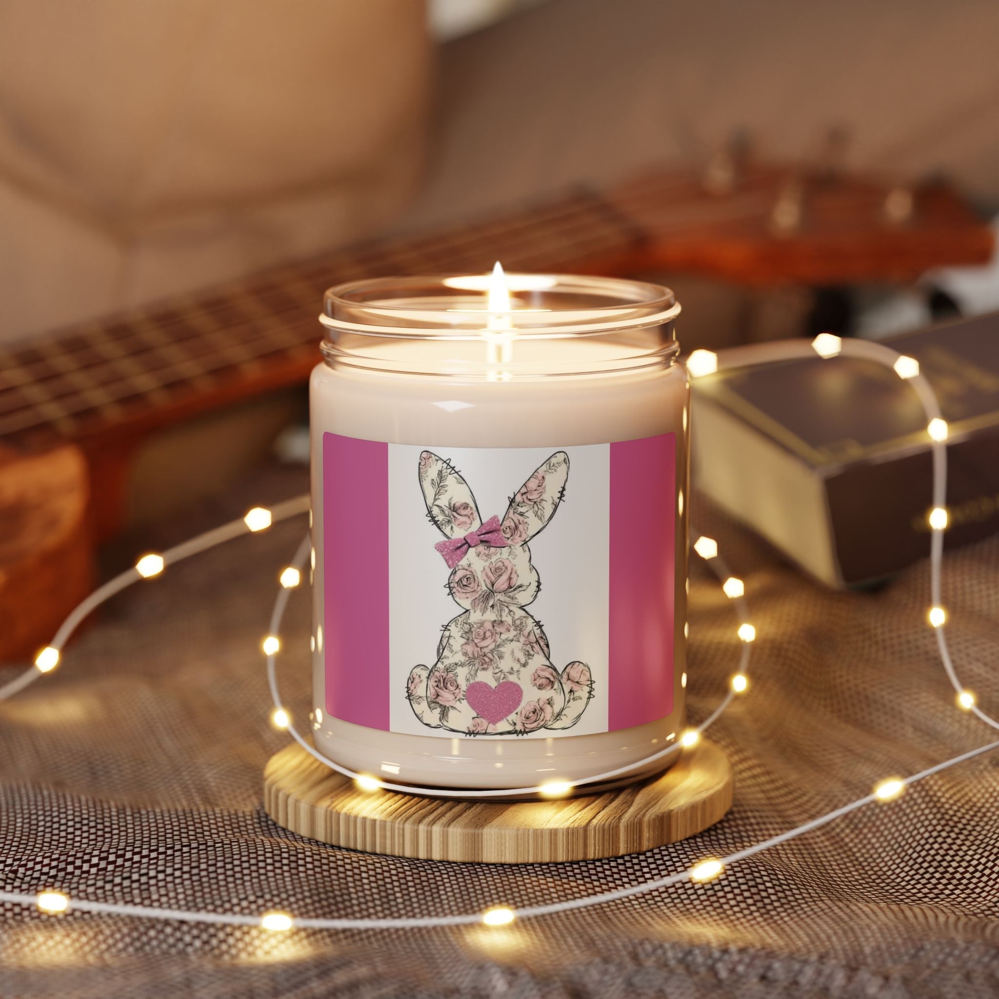 Scented Soy Candle, 9oz, Spring bunny design - Simply Glow Ohio