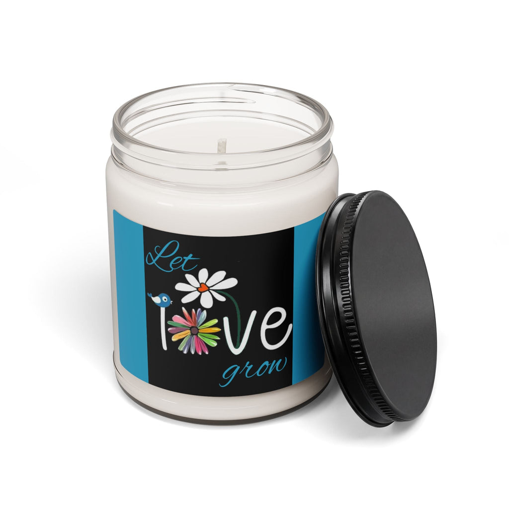 Scented Soy Candle, 9oz, Let love grow, inspirational, garden design - Simply Glow Ohio