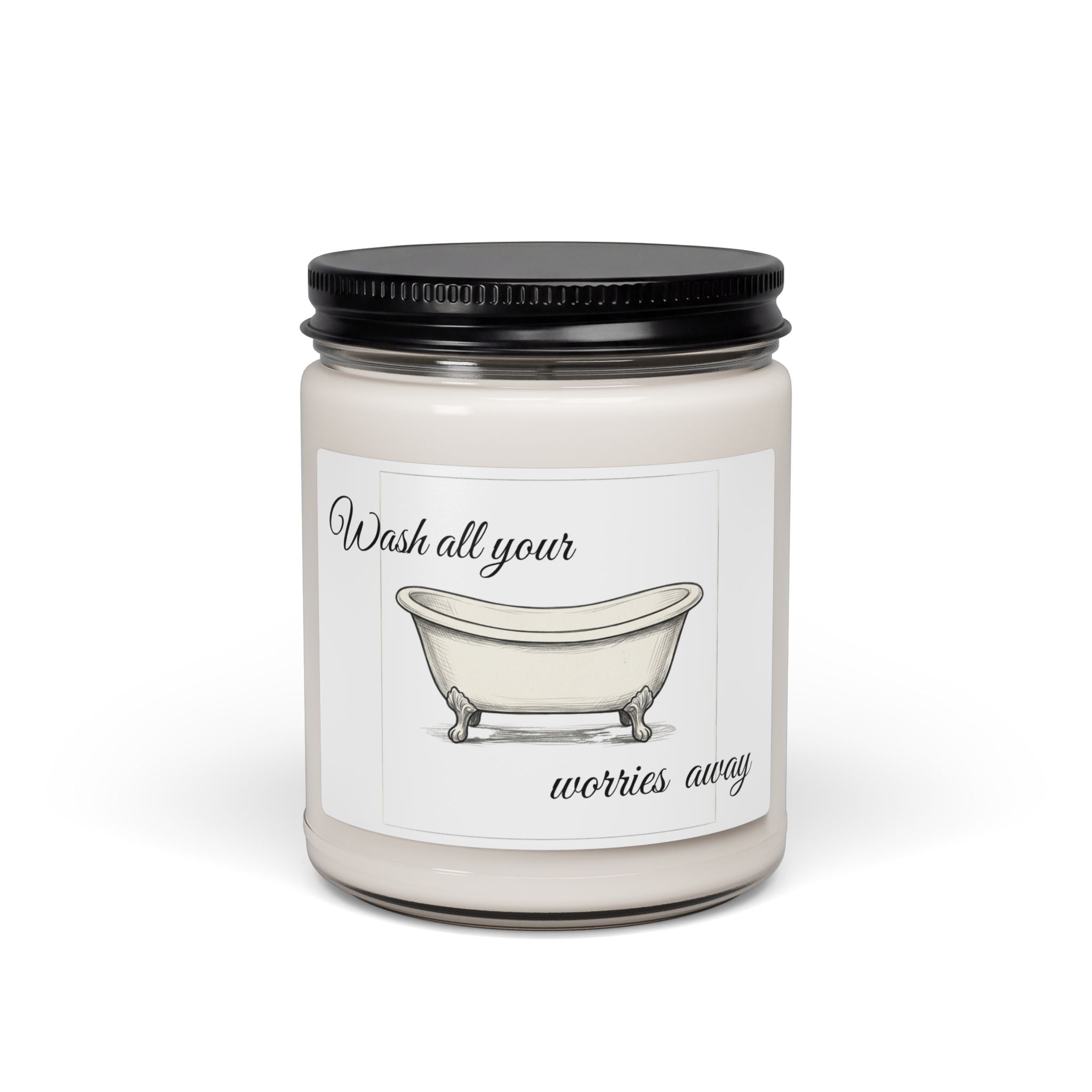 Clawfoot Bathtub soy candle | Wash All Your Worries Away jar candle - Simply Glow Ohio