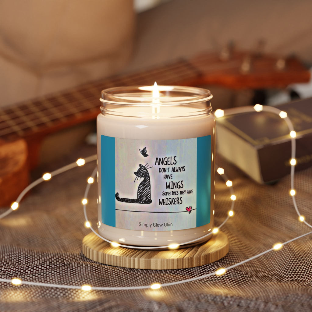 Scented Soy Candle, 9oz, Cat lovers design - Simply Glow Ohio