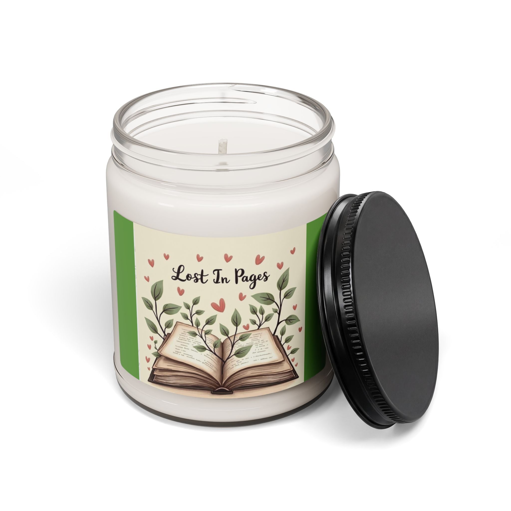 Scented Soy Candle, 9oz Lost in Pages, for book lovers - Simply Glow Ohio