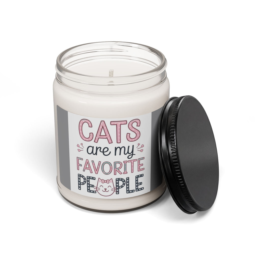 Scented Soy Candle, 9oz, Cats are my favorite people - Simply Glow Ohio